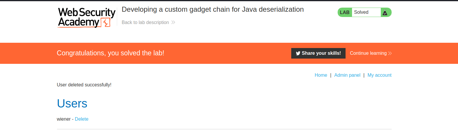 Deserialization java with postgresql using sqlinjection 13 2023 01 07 01 18 23
