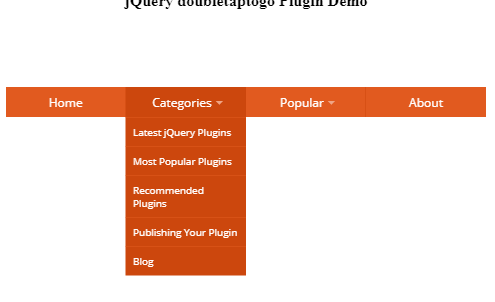 Doble click para evitar pulsar en tablets el menú