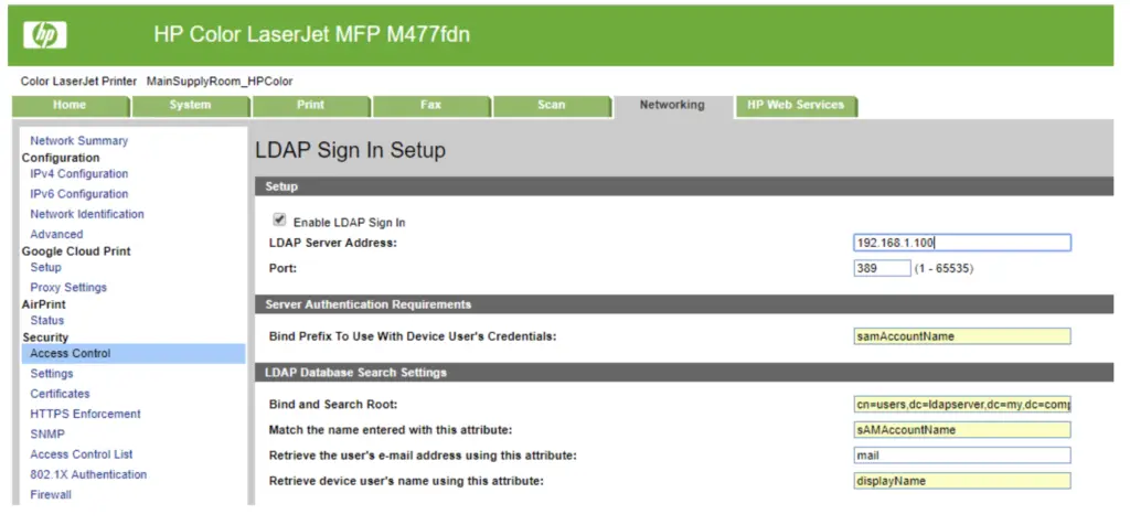 Cap de pantalla HP Color LaserJet MFP