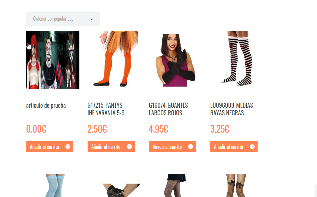 No mostrar productos con valor 0 euros o nulo